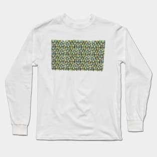 Magical Watercolor Green Dragon Scale Pattern Long Sleeve T-Shirt